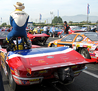 Randy waiting on his Vette.