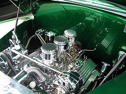 Detailed chrome engine.