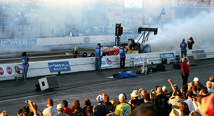 Top Fuel burnout.