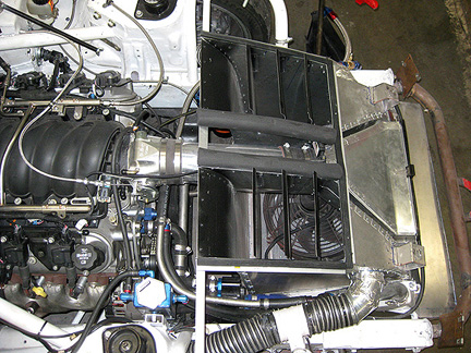 Front of 600ZX engine & Sleeper's air extractor.