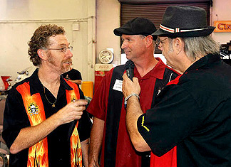 Tim & Joe interviewing pinstriper Jeff Styles.