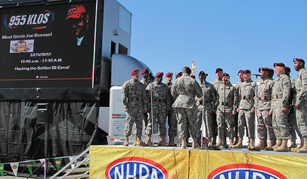 U.S. Army Airborne chorus performing.